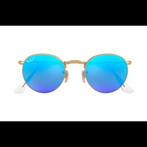 NWOT blue round metal ray and